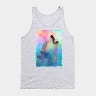 Breathing Dreams Like Air (Wolf Howl Abstract) Tank Top